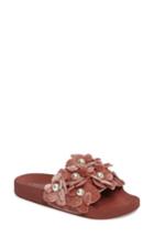 Women's Jeffrey Campbell Jova Flower Embellished Slide Sandal M - Pink