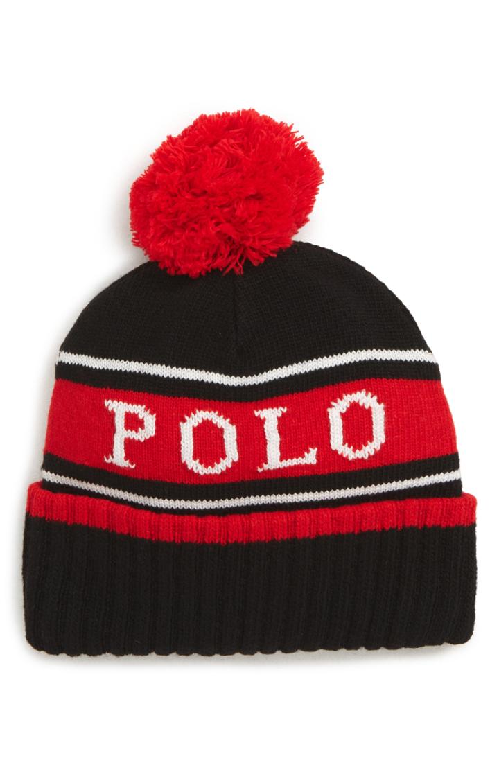 Men's Polo Ralph Lauren Polo 1992 Pom Beanie - Red