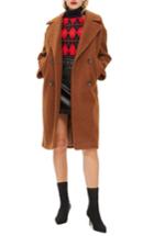 Women's Topshop Boucle Button Front Coat Us (fits Like 0) - Brown