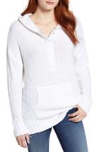 Women's Caslon Beachy Hooded Knit Sweater - White