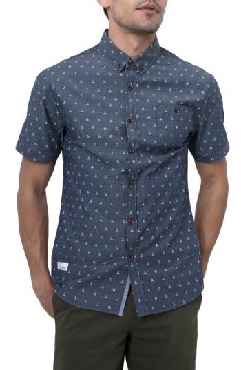 Men's 7 Diamonds Wavelength Woven Chambray Shirt - Blue
