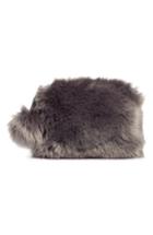 Nordstrom At Home Cuddle Up Faux Fur Pouch - Grey