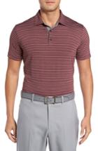 Men's Bobby Jones Control Stripe Jersey Polo - Red