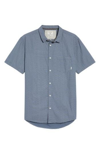 Men's Quiksilver Heat Wave Stripe Shirt, Size - Blue