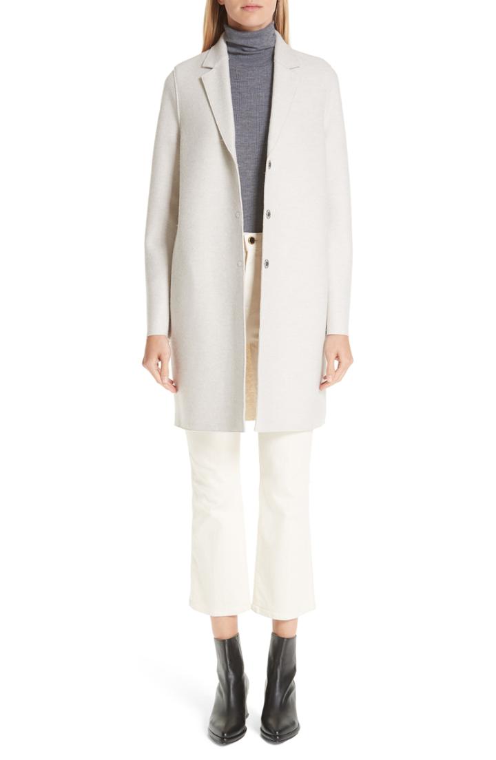 Women's Harris Wharf London Classic Cocoon Coat Us / 40 It - Ivory
