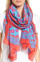 Women's Kate Spade New York Tangier Floral Cotton & Silk Oblong Scarf