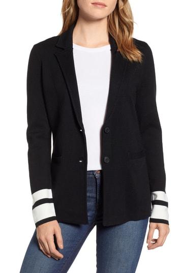 Women's 1901 Stretch Wool Blend Sweater Blazer, Size - Black