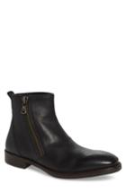 Men's John Varvatos Mid Angled Zip Boot .5 M - Black