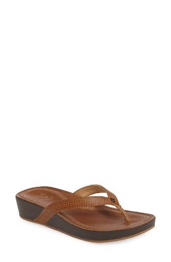 Women's Olukai Ola Flop Fop M - Beige