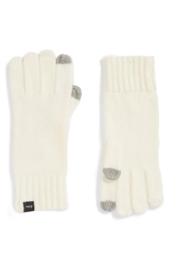 Women's Echo 'touch' Stretch Fleece Tech Gloves, Size - White
