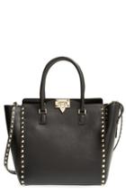Valentino 'rockstud' Leather Double Handle Tote -