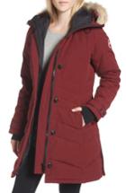Women's Canada Goose 'lorette' Hooded Down Parka With Genuine Coyote Fur Trim (2-4) - Purple