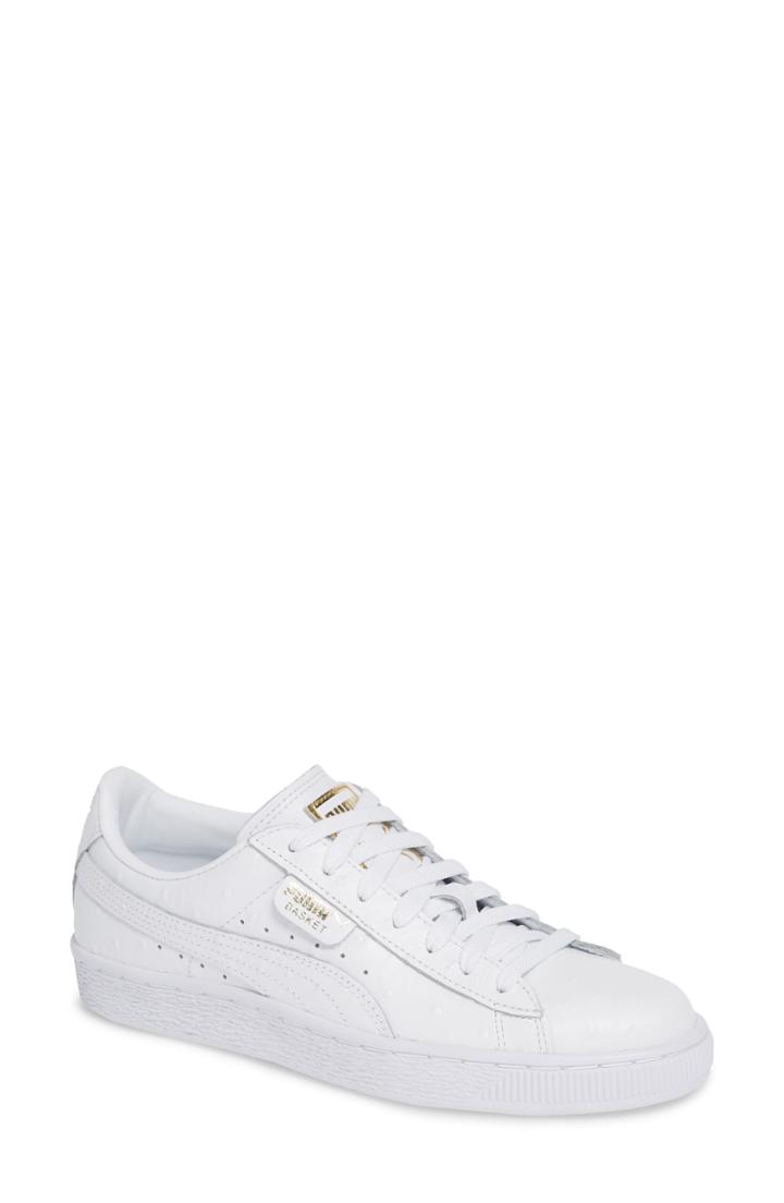 Women's Puma 'basket' Sneaker .5 M - White