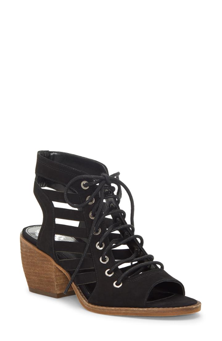 Women's Vince Camuto Chesten Lace-up Sandal M - Black