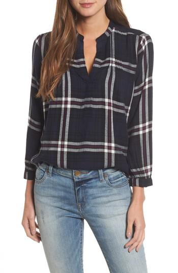 Women's Lucky Brand Plaid Popover Shirt - Blue