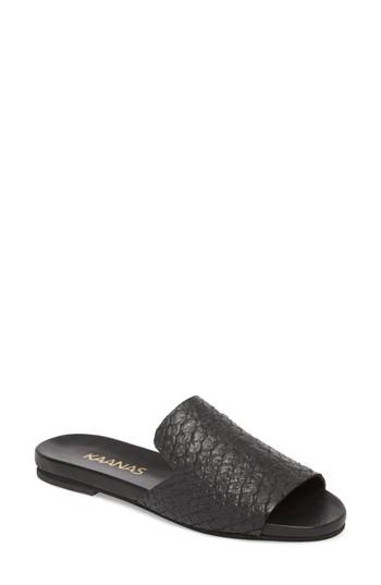 Women's Kaanas Leticia Loafer Mule Sandal M - Black