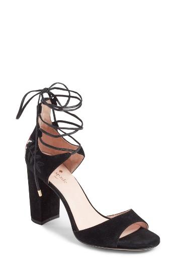 Women's Kate Spade New York Oasis Embroidered Sandal M - Black