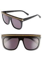 Women's Stella Mccartney 55mm Flat Top Sunglasses - Black