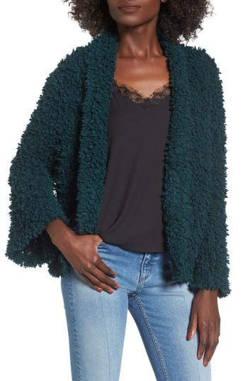Women's Bp. Fluffy Knit Cardigan, Size - Green