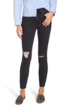Women's Madewell 9-inch High Rise Ripped Skinny Jeans - Blue