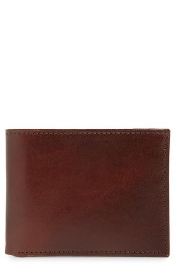 Men's Johnston & Murphy Slimfold Leather Wallet - Brown