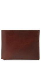 Men's Johnston & Murphy Slimfold Leather Wallet - Brown