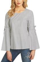 Women's Cece Tie Sleeve Pinstripe Top