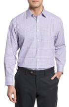 Men's Nordstrom Men's Shop Traditional Fit Check Dress Shirt 34/35 - Purple