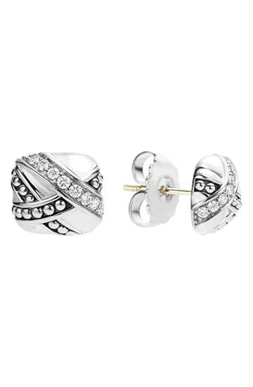 Women's Lagos 'diamonds & Caviar' Diamond Stud Earrings
