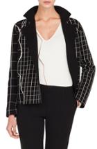Women's Akris Reversible Windowpane Sweater Jacket