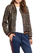 Women's Pam & Gela Leopard Track Jacket, Size - Brown