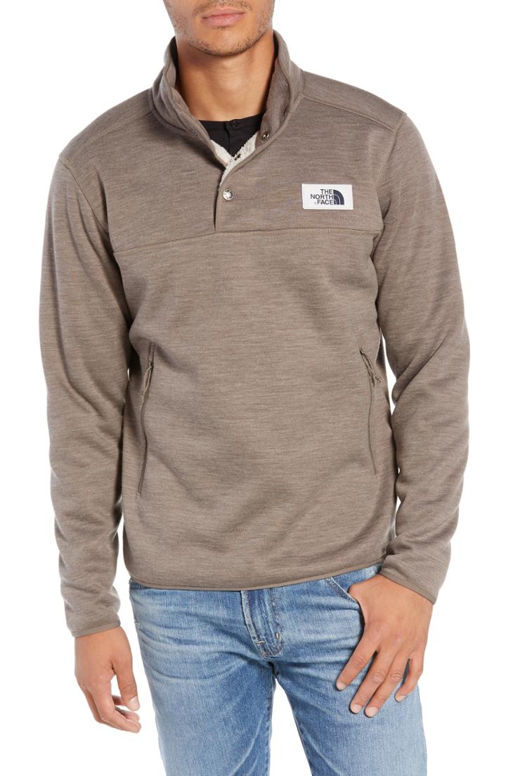 Men's The North Face Patrol Fleece Lined Pullover - Brown