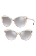 Women's Versace Medusa 57mm Cat Eye Sunglasses - Grey/ Silver Gradient Mirror