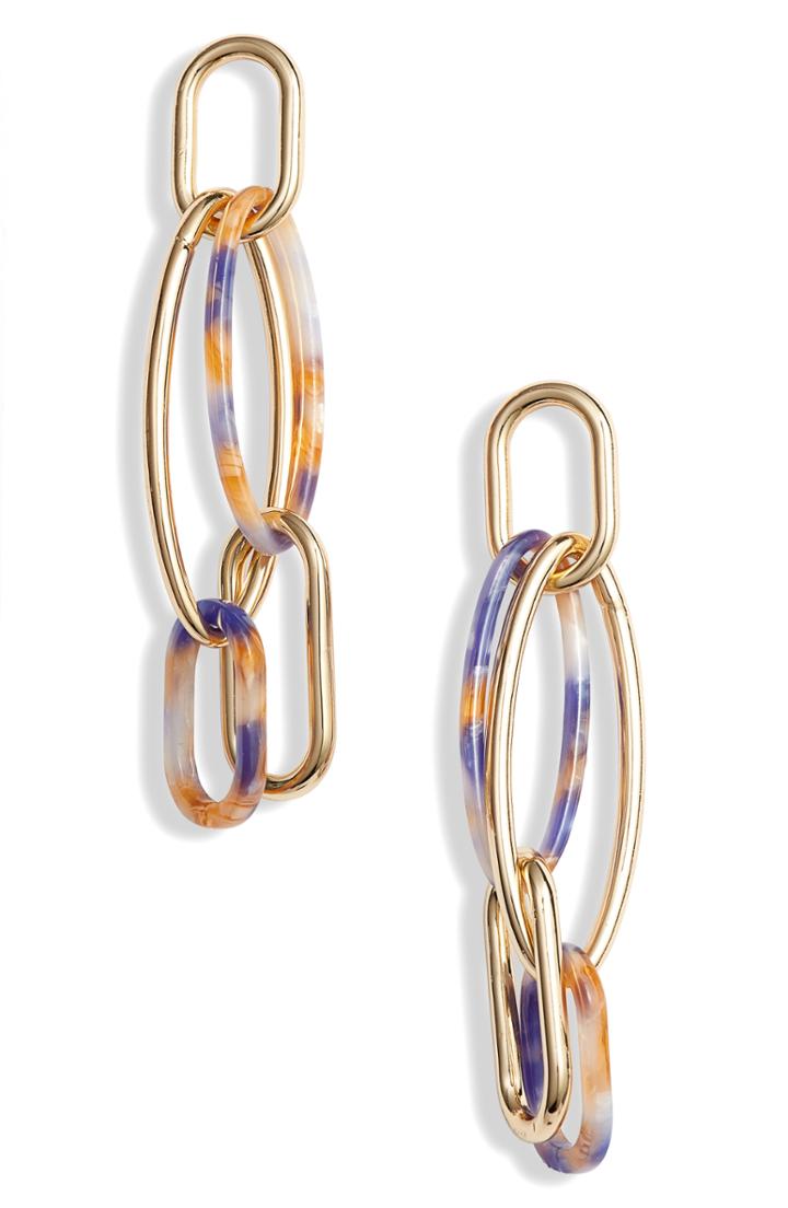 Women's Halogen Resin & Metal Drop Earrings