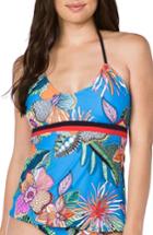 Women's Trina Turk Tahiti Tropical Tankini Top - Blue
