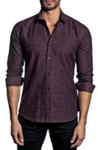 Men's Jared Lang Trim Fit Slub Sport Shirt - Burgundy