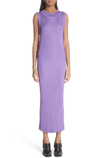 Women's Atlein Ruched Side Layered Rib Knit Dress Us / 34 Fr - Purple