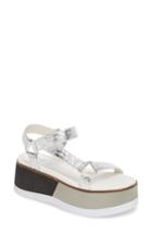 Women's Jane And The Shoe Jayden Platform Sport Sandal M - Metallic