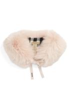Women's Burberry Genuine Fox Fur Collar, Size - Pink