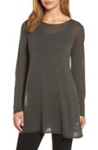 Women's Eileen Fisher Side Slit Tencel Tunic - Brown