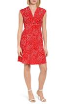 Women's Anne Klein New York Ceylon Twist Fit And Flare Dress - Red