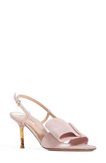 Women's Valentino Garavani Bowow Slingback Sandal .5us / 35.5eu - Pink