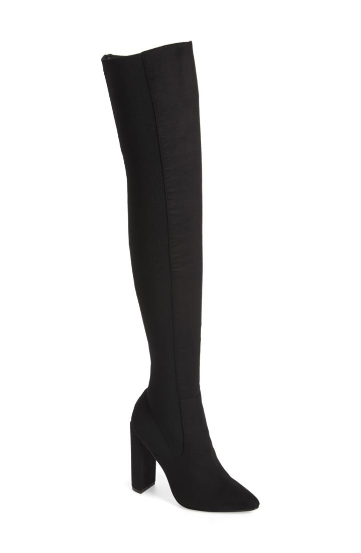 Women's Steve Madden Essence Over The Knee Stretch Boot M - Black