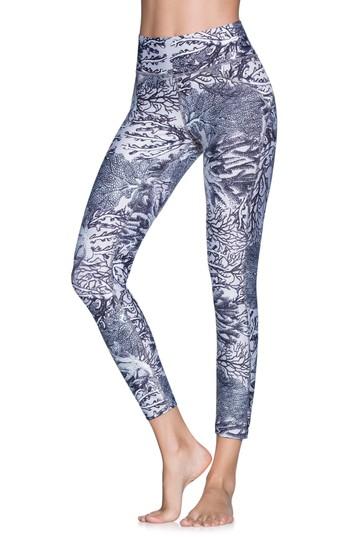 Women's Maaji Dazeful Coral Mid Rise Leggings - Grey