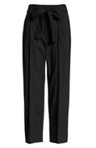 Women's J.crew Collection Tie Waist Pants - Black