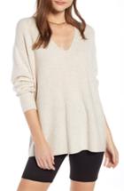 Women's Something Navy Slouchy Sweater - Beige