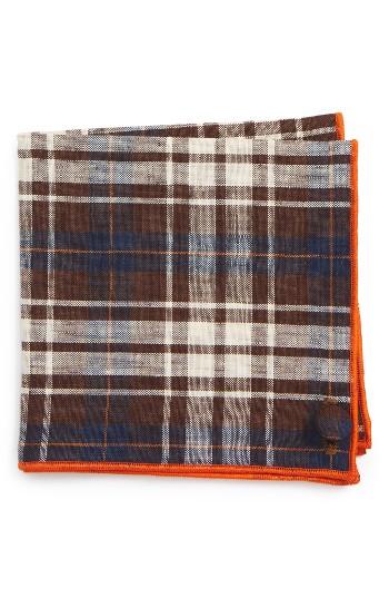 Men's Armstrong & Wilson Wheat Toast Linen Pocket Square
