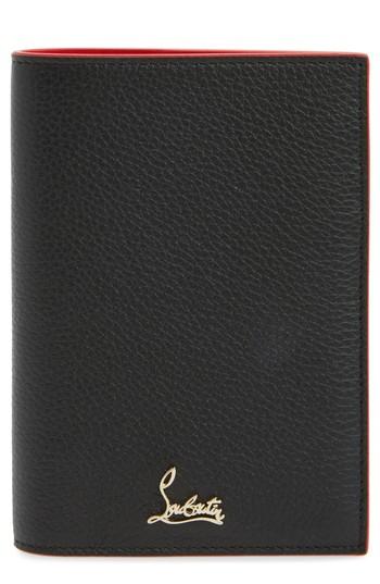 Christian Louboutin Loubipass Leather Passport Holder - Black