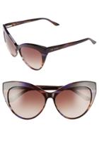 Women's Ted Baker London 57mm Cat Eye Sunglasses - Purple Horn