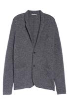 Men's Michael Bastian Deconstructed Merino & Yak Wool Sweater Jacket - Blue